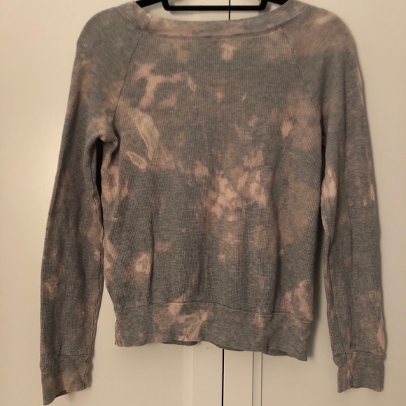 Splendid Thermal Tie Dye Crewneck Top, Size M - Picture 5 of 5
